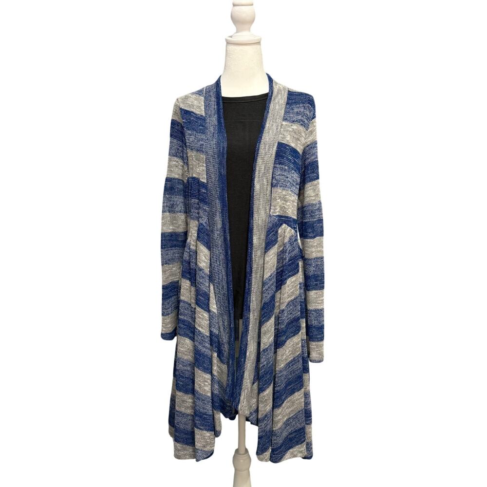 Pretty Young Thing (PYT) Open Front Duster Cardigan Blue & Gray Women’s XL